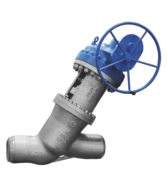 铸钢压力自密封Y型截止阀